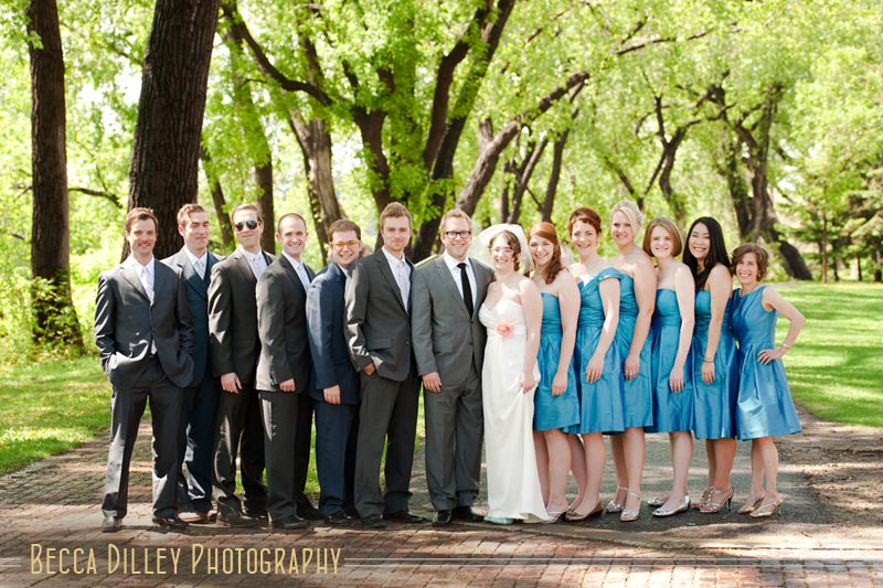 wedding party in blue minneapolis mn