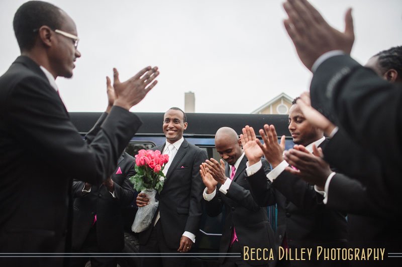 Ethiopian wedding groom arrives