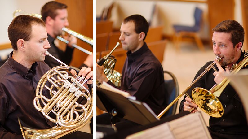 brass band playing during wedding ceremony madison wi