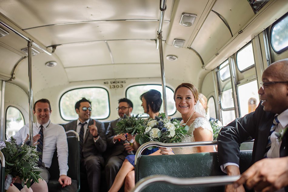 vintage bus Stillwater Historic Courthouse Wedding mn