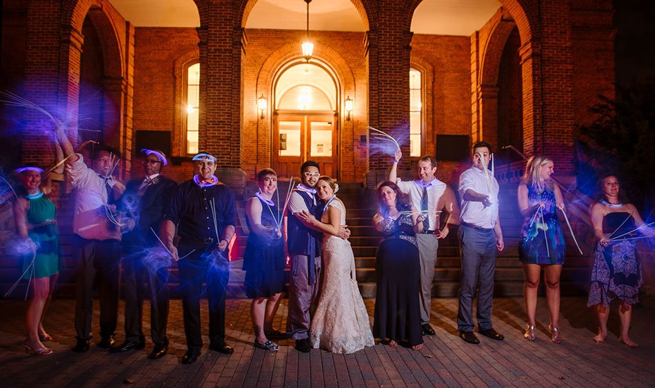 night Stillwater Historic Courthouse Wedding mn