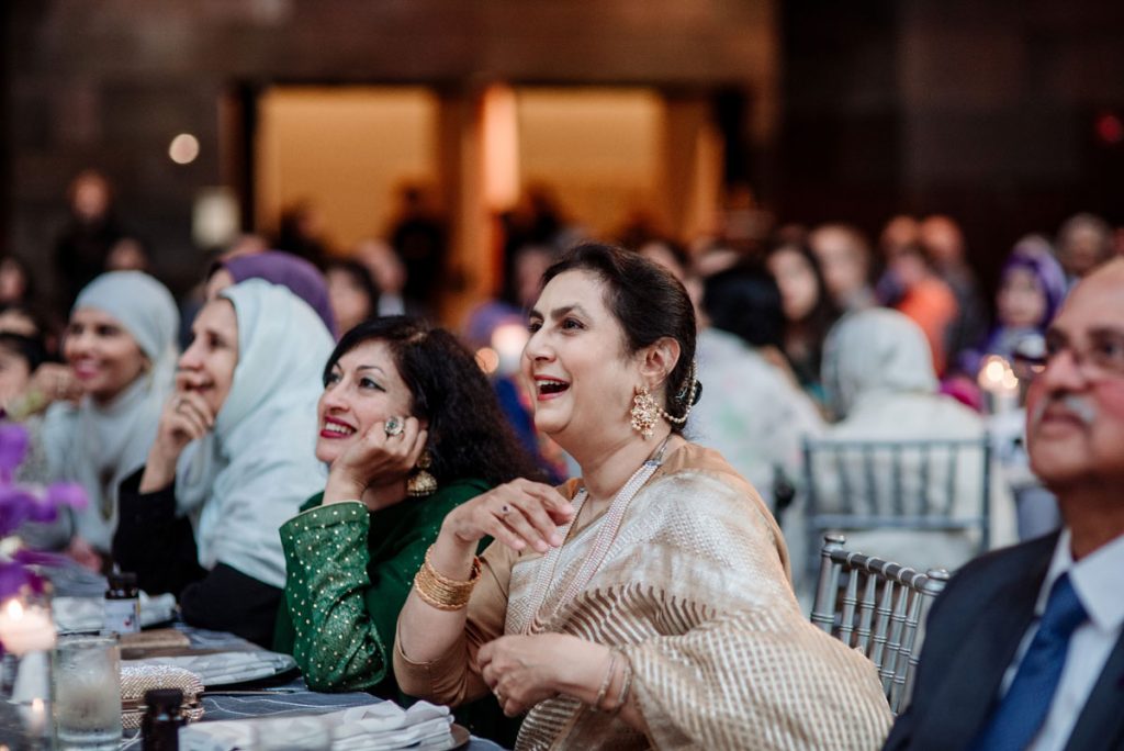 toasts at mulsim pakistani wedding at McNamara Center in Minneapolis