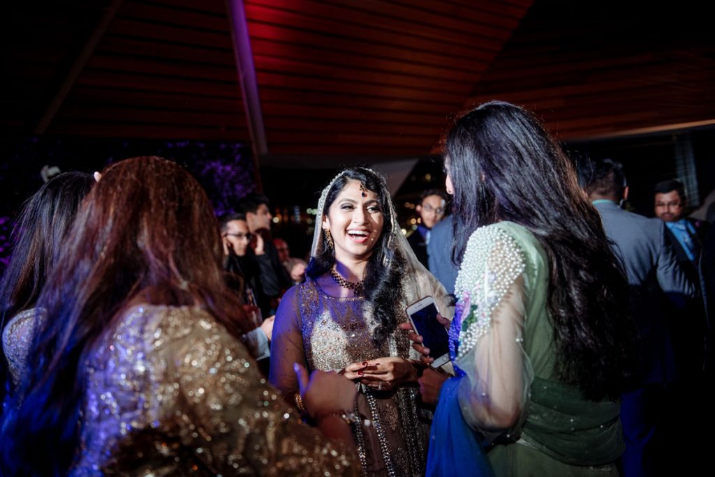 bride with sari at McNamara center Minneapolis