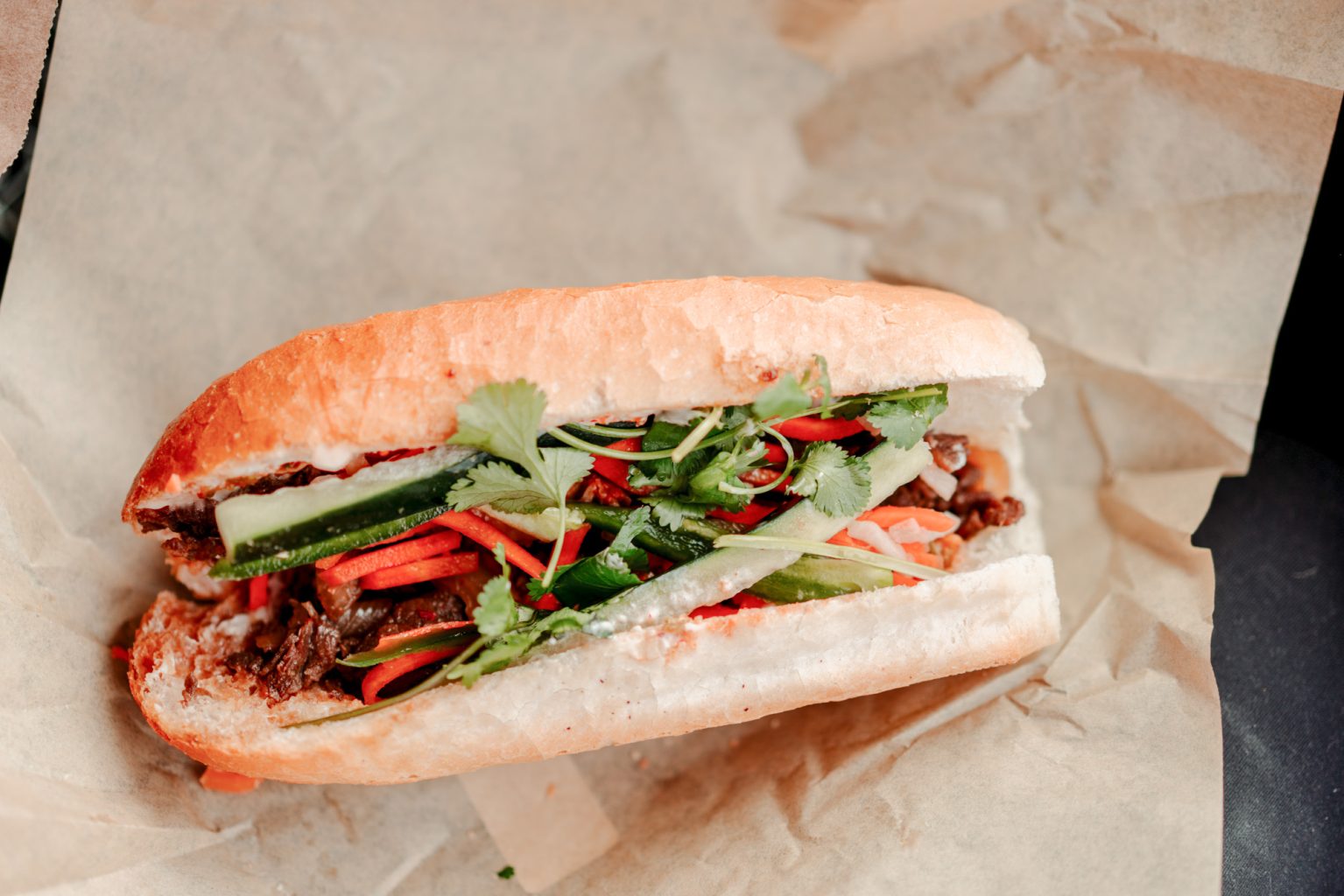 Mi Sant Bahn Mi sandwich - foodie guide to Minneapolis and St Paul